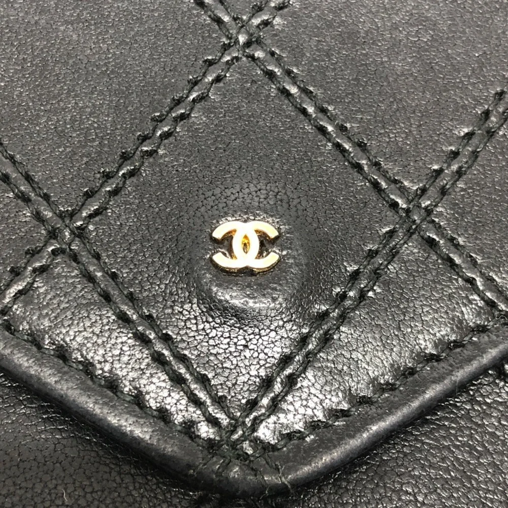 CHANEL black lambskin